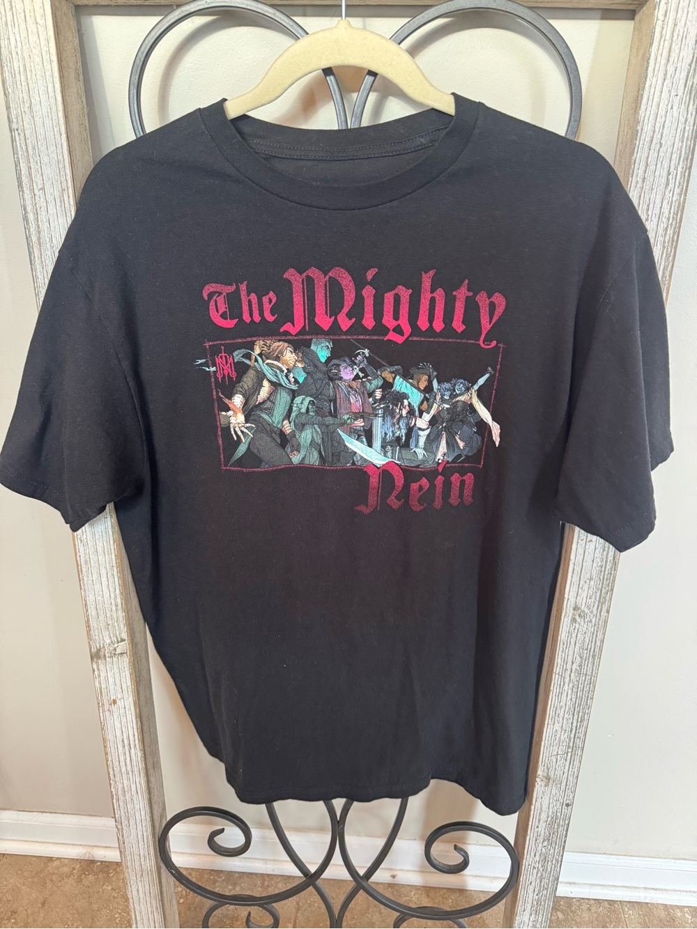 Critical Role The Mighty Nein Graphic T Shirt Black Fantasy RPG D&D Size Large